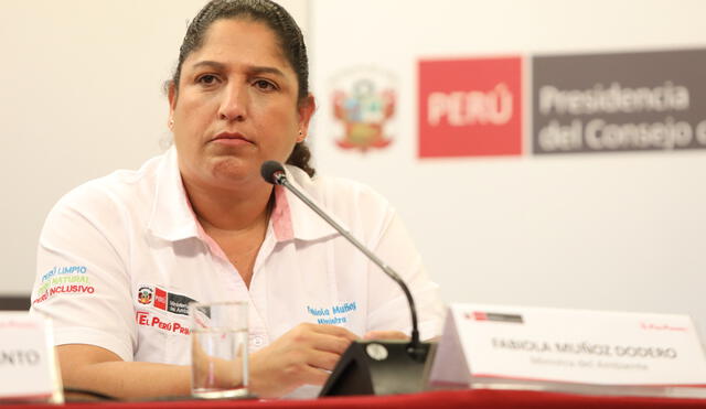 Fabiola Muñoz fue ministra de Ambiente durante la gestión del expresidente Martín Vizcarra. Foto: PCM