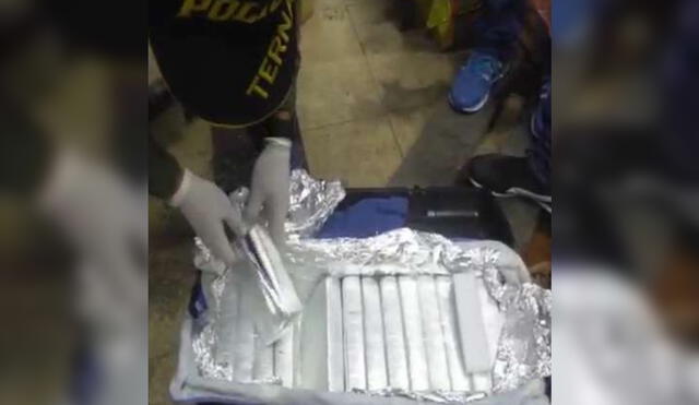 El peso total hallado fue de 14.736 kilos de alcaloide de cocaína. Foto: Policía Nacional del Perú