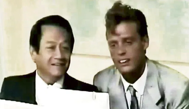 Manzanero junto a Luis Miguel en 1989. Foto difusión