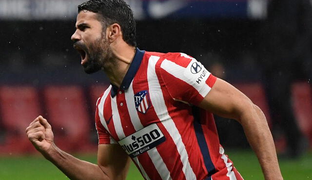 Diego Costa se despidió del Atlético de Madrid a. Foto: AFP