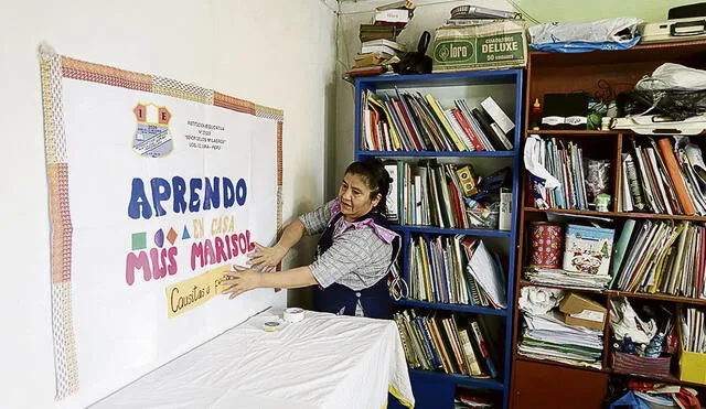 Por sus niños. Docentes se adecuaron a clases remotas. Foto: Antonio Melgarejo/La República