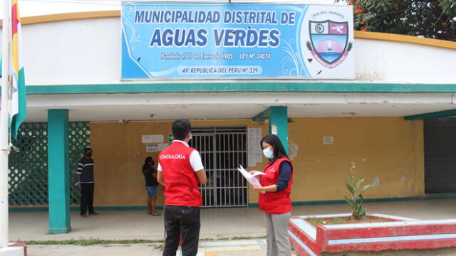 Auditores de la Contraloría realizaron control en la Municipalidad Distrital de Aguas Verdes. Foto: Contraloría.