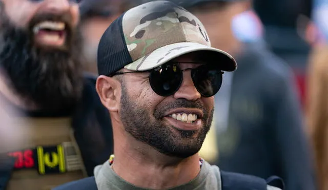 Henry “Enrique” Tarrio, líder de los Proud Boys, detenido durante las protestas contra la ratificación de Joe Biden como presidente electo de los Estados Unidos. Foto: AFP