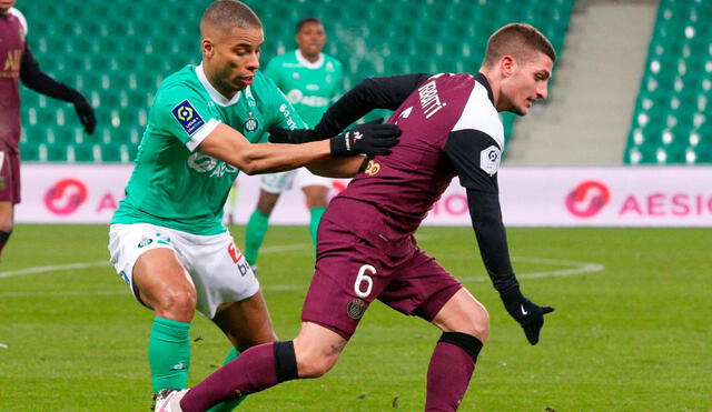 PSG y Saint Étienne empatan 1-1 por la Ligue 1. Foto: PSG