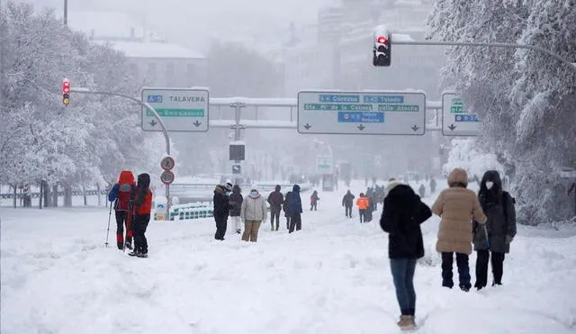 La actual nevada, considerada una de las peores desde hace 50 años, ha sido constante en buena parte del territorio durante la noche del viernes al sábado. Foto: EFE