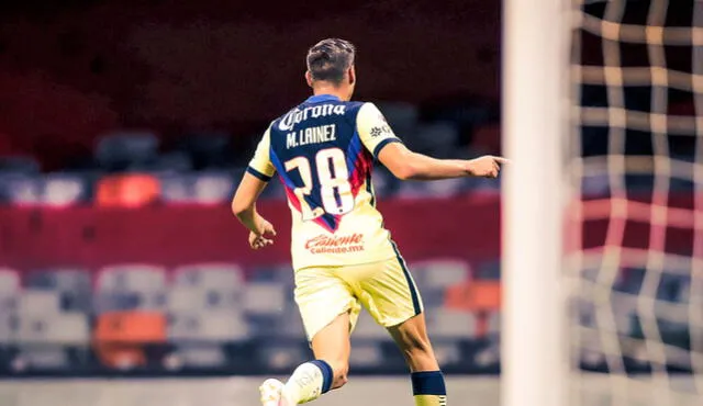 Lainez debutó con gol en su primer partido en la Liga MX. Foto: Twitter @ClubAmerica