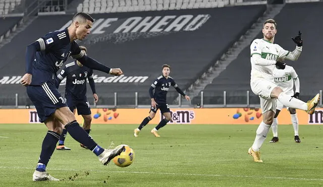 Cristiano Ronaldo anotó el tercer tanto de Juventus en partido contra Sassuolo. Foto: Juventus