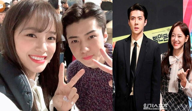 Postales de Sejeong y Sehun de EXO. Foto: composición LR / @clean_0828 / Ilgan Sports