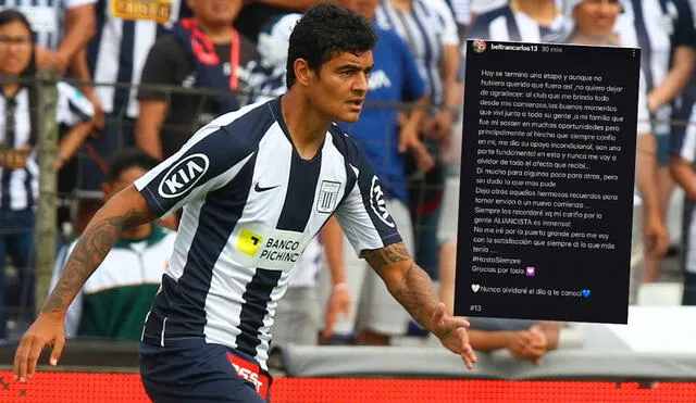 Carlos Beltrán debutó en Alianza Lima en 2012. Foto: Líbero