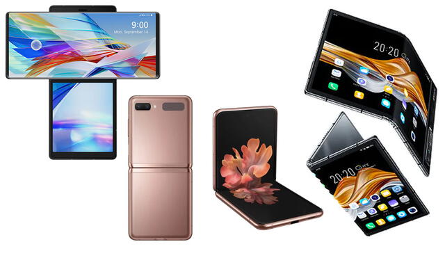 LG Wing, Samsung Galaxy Z Flip 5G y Royole FlexPai 2 son algunos de los celulares premiados en el CES 2021. Foto: composición/La República