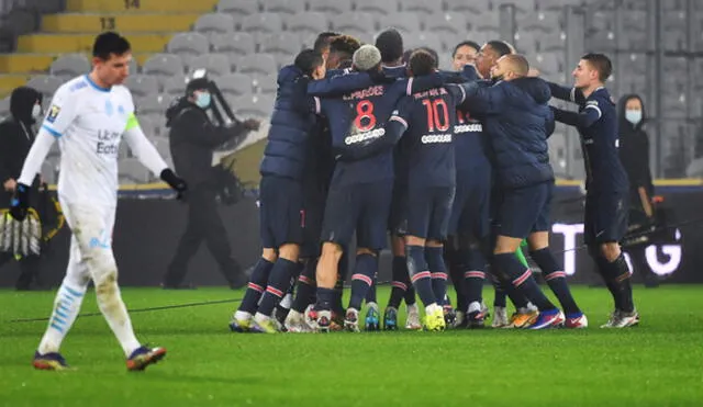 PSG venció por 2-1 a Marsella. Foto: AFP