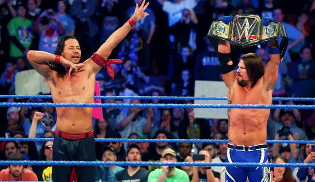 AJ Styles y Shinsuke Nakamura coincidieron en NJPW y en WWE. Foto: WWE