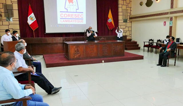Autoridades participaron de la primera sesión del 2021 del Coresec. Foto: Gobierno Regional de Lambayeque.