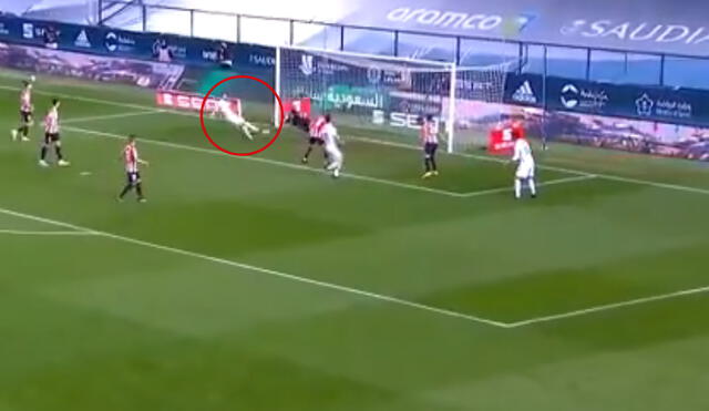 Benzema anota el descuento 2-1 en el Real Madrid vs. Athletic. Foto: captura Youtube