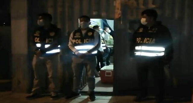 El operativo se realizó al promediar las 7.30 p.m. en una vivienda de la asociación José Gálvez. Foto: Policía Nacional.