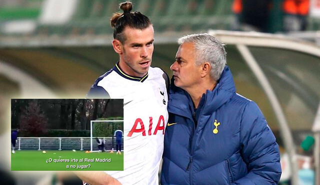 Jose Mourinho y Gareth Bale protagonizan tenso momento en entrenamientos del Tottenham. Foto: AFP