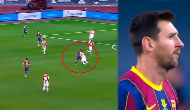 Lionel Messi sufrió su primera expulsión en el FC Barcelona. Foto: captura/ESPN Play
