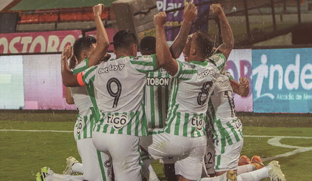 Atlético Nacional ganaron a Santa Fe con goles de Neyder Moreno y Vladimir Hernández. Foto: Twitter