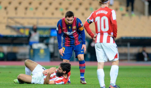 Lionel Messi recibió su primera expulsión en un partido oficial con el FC Barcelona. Foto: AFP