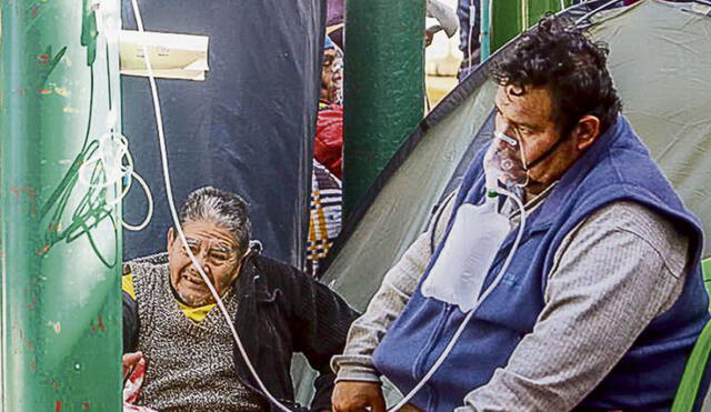 Por colapsar. Pacientes necesitan oxígeno en hospitales. Fotos: difusión