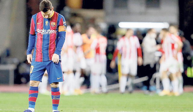 Impotencia. Messi fue expulsado por agredir a Villalibre. Foto: difusión