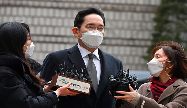 Lee Jae-yong no quiso declarar ante la prensa en Corea del Sur. Foto: AFP