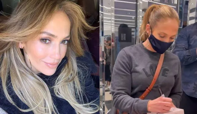 Jennifer Lopez realiza firma de autógrafos para promocionar sus cosméticos. Foto: composición Jennifer Lopez/ Instagram