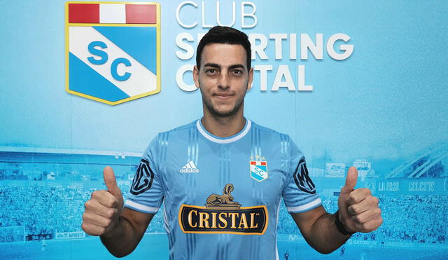 Alejandro Duarte fue presentando oficialmente como jugador de Sporting Cristal. Foto: Twitter