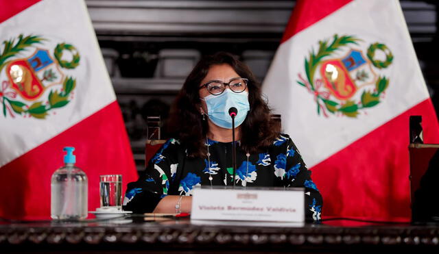 Violeta Bermúdez se reunió con los gobiernos regionales para consensuar medidas contra la COVID-19. Foto: Twitter de Consejo de Ministros