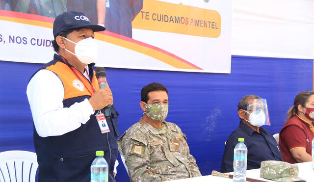 Vásquez Limo instó a municipios a poner de su parte en esta batalla contra el coronavirus. Foto: COER Lambayeque