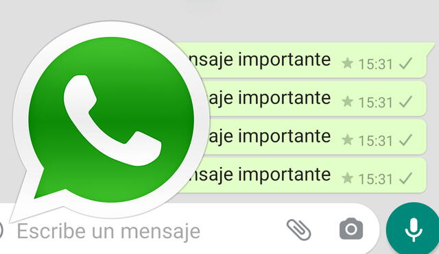 Marcar un mensajes de WhatsApp como destacado es muy sencillo. Foto: captura LR