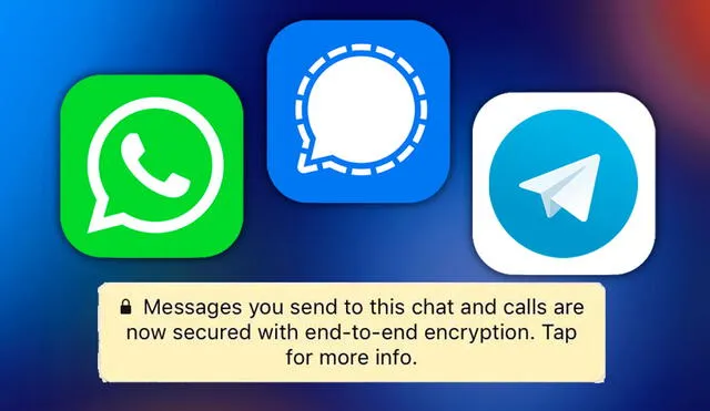 ¿Es Telegram más segura que WhatsApp, o acaso Signal es una mejor opción? Aquí te explicaremos cada detalle de cómo estas apps protegen tus mensajes. Foto: WhatsApp/Telegram/Signal, composición