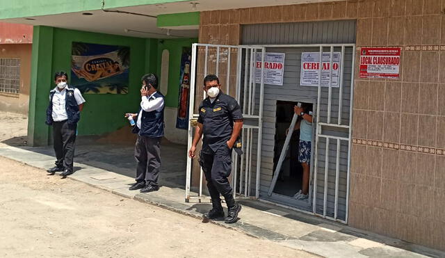 Municipalidad de Pucalá y Policía apoyó en operativo en farmacias. Foto: Geresa Lambayeque.