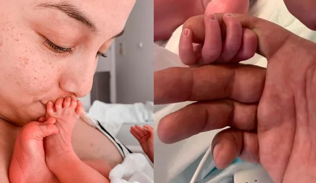 Natalia Salas compartió un emotivo video en las redes sociales para celebrar el primer mes de su bebé. Foto: Natalia Salas Instagram