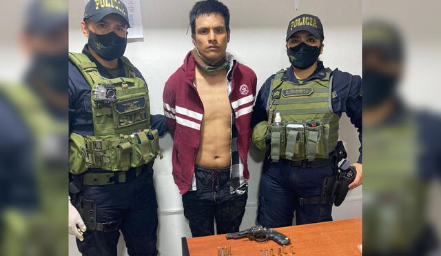 Juan Díaz Orrillo fue detenido tras fugarse y disparar contra los efectivos del orden. Foto: Policía Nacional del Perú