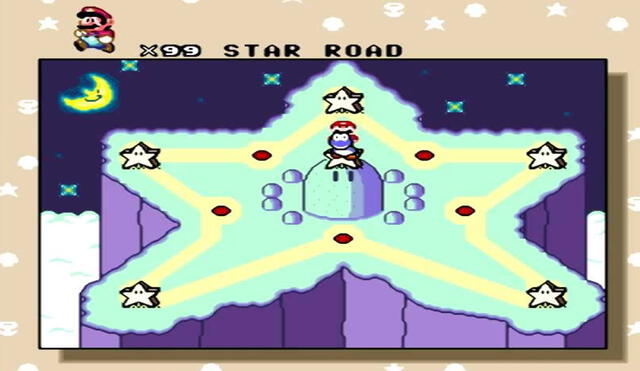 Star World es un mundo secreto de Super Mario World. Foto: captura de YouTube