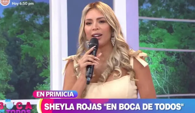 Sheyla Rojas visita el set de En boca de todos. Foto: captura de América TV
