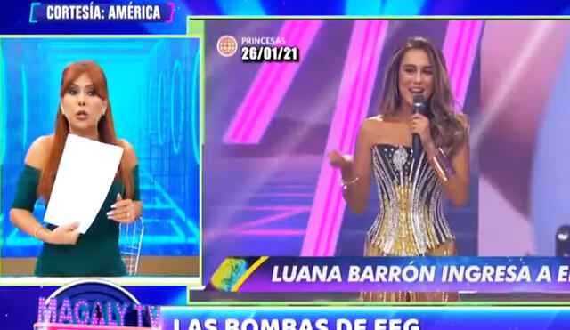 Luana Barrón fue presentada como el nuevo jale de Esto es guerra. Foto: captura ATV
