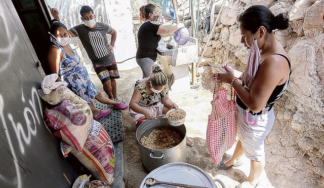Demanda. Comedores y ollas comunes requieren ayuda. Foto: Antonio Melgarejo/La República
