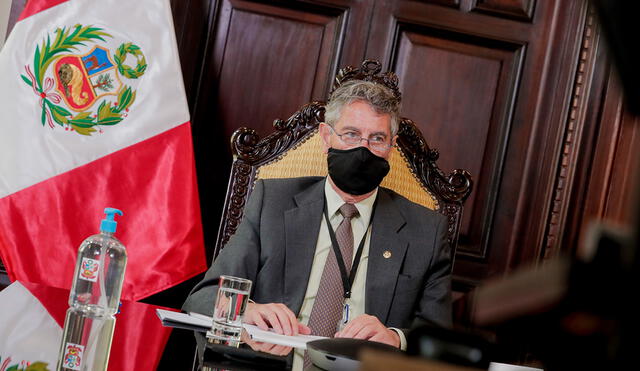 El actual presidente, Francisco Sagasti, participó de la firma del Pacto Ético Electoral (PEE) ante la conformidad del Jurado Nacional de Elecciones (JNE). Foto: Presidencia del Perú