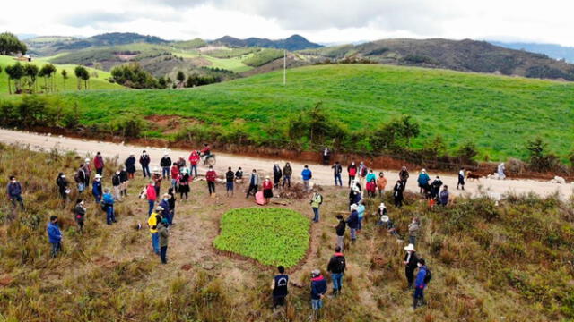 Campesinos y autoridades participaron en jornada de reforestación en distrito de José Gálvez. Foto: DRA Cajamarca