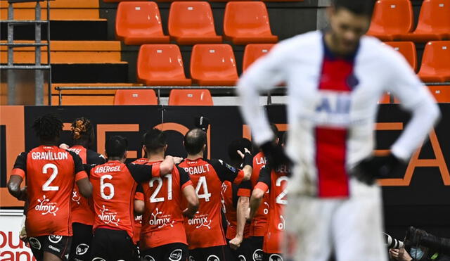PSG suma 45 puntos en la tabla de posiciones, uno menos que Lille y Lyon. Foto: AFP