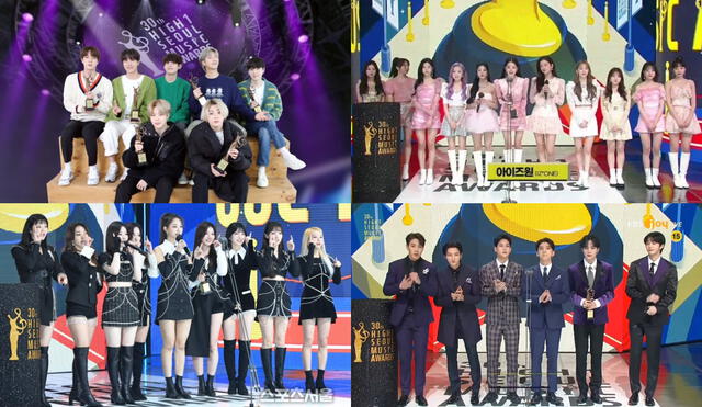 Todos los ganadores de los Seoul Music Awards 2021. Foto: composición SMA