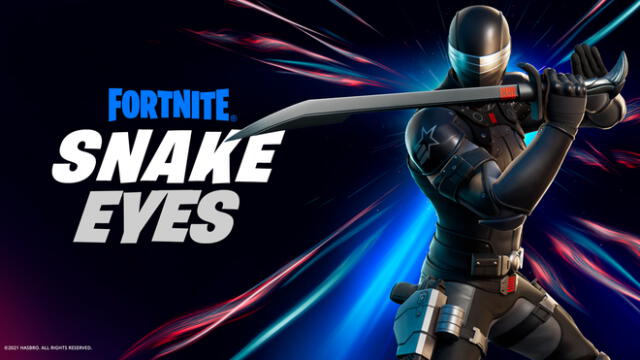 La skin de Snake Eyes que acaba de llegar a Fortnite ya se encuentra disponible en la tienda del videojuego. Foto: Epic Games