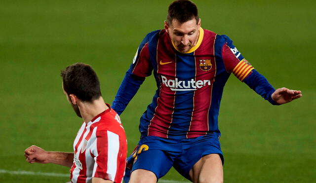 Lionel Messi marcó de tiro libre en la victoria del FC Barcelona. Foto: EFE