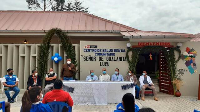 Ceremonia de inauguración de Centro de Salud Mental en Luya. Foto: GOREA.