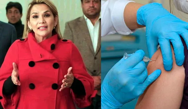 Jeanine Áñez solicita a Luis Arce, presidente de Bolivia, continuar y cuidar el proceso de las vacunas anti-covid. Foto: Composición LR/AFP