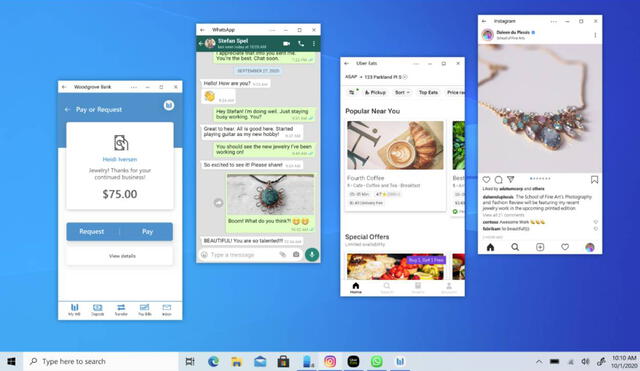 La aplicación Your Phone de Windows 10 ya permite abrir más de una aplicación de tu smartphone. Conoce todos los requisitos. Foto: Microsoft Community
