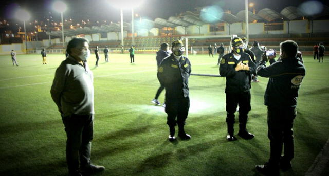 Intervenidos fueron trasladados al centro de retención temporal instalado en Tacna. Foto: Policía Nacional