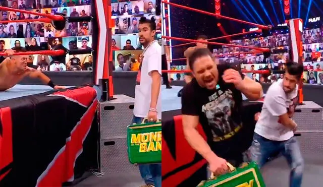 Bad Bunny participó en Monday Night Raw y ayudó a Damian Priest para que derrote a The Miz. Foto: WWE